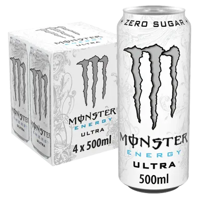 Monster Energy Ultra Zero Sugar 4pk 500ml Cans