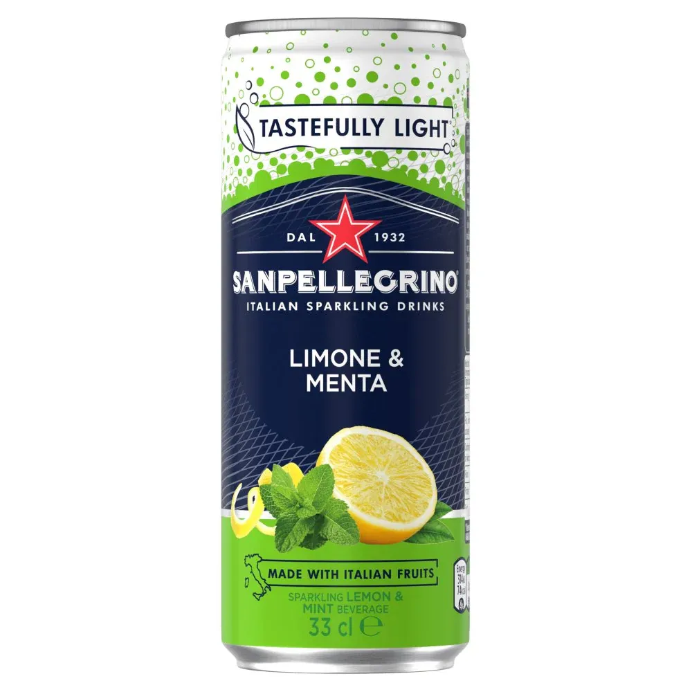 San Pellegrino Limone and Menta (Lemon &amp; Mint) Sparkling Drink 330ml