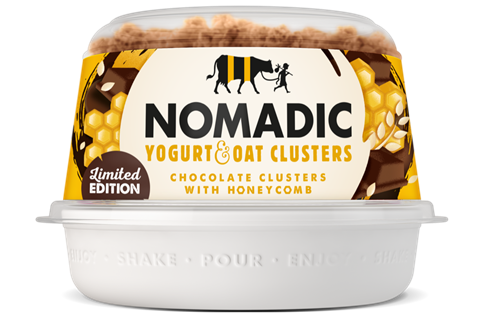 Nomadic Yogurt &amp; Oat Clusters Chocolate &amp; Honeycomb 169g