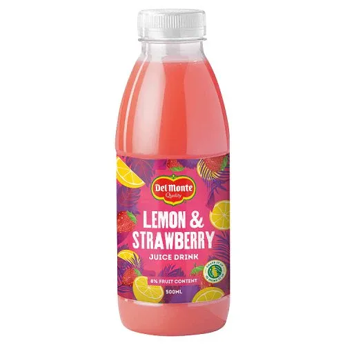 Del Monte Lemon &amp; Strawberry Juice Drink 500ml
