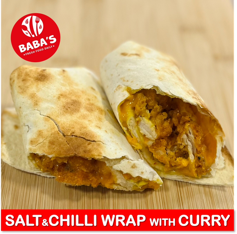Salt &amp; Chilli Chicken Wrap with Curry Sauce (Toasted)