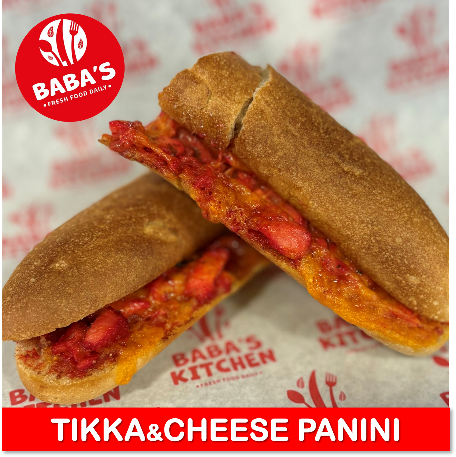 Chicken Tikka &amp; Cheese Panini