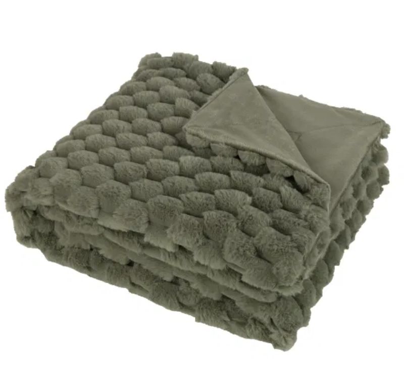 Sage Green Sculpted Throw