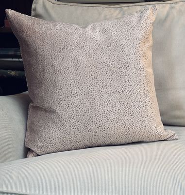 Malini Large Bingham Putty Velvet Cushion