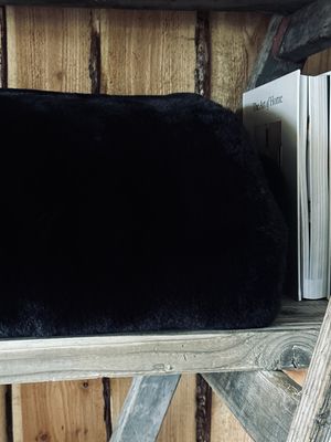Luxury Rapture Black Faux Rabbit Throw