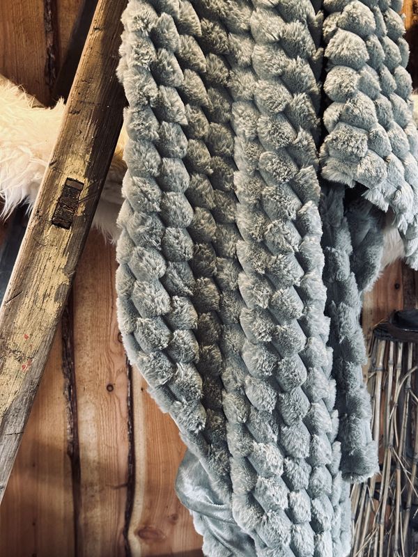 Sage Green Sculpted Throw