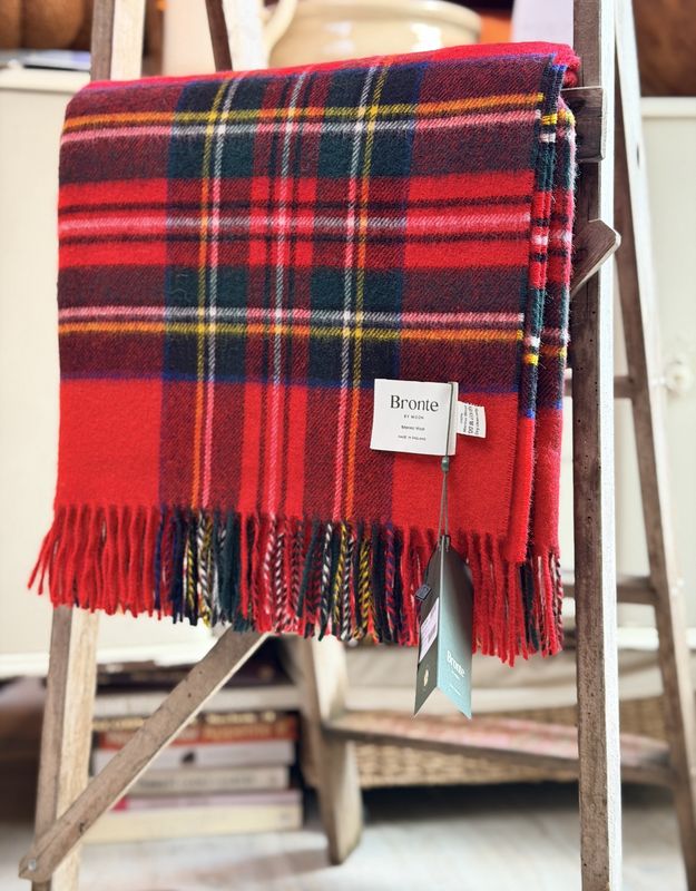 Royal Stewart Tartan Merino Throw - Bronte by Moon
