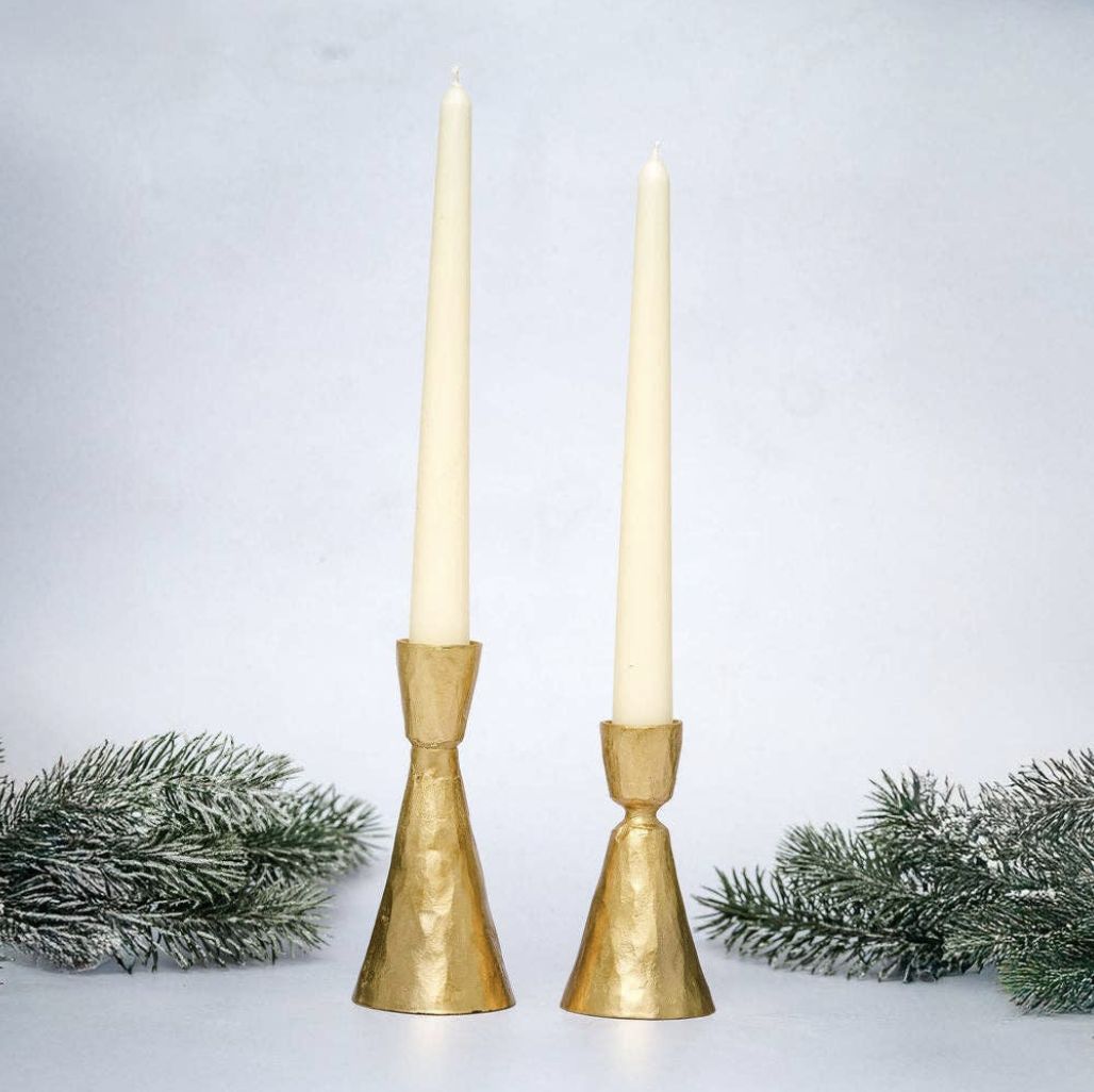 Orla Gold Coloured Metal Candlestick Holder