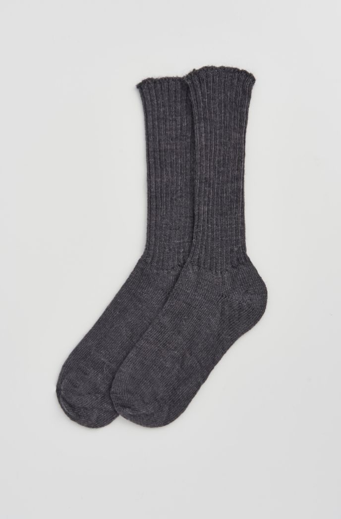 Storm Grey Mohair Socks