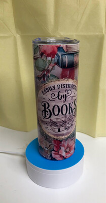 Easily Distracted Books/Flowers Tumbler