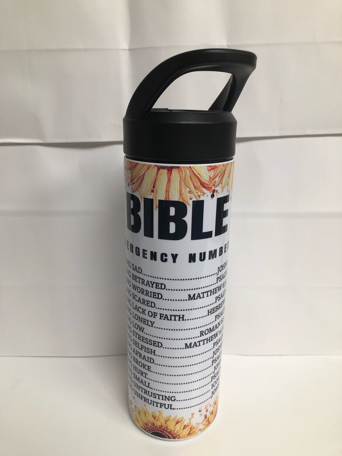 Bible Emergency Numbers Tumbler
