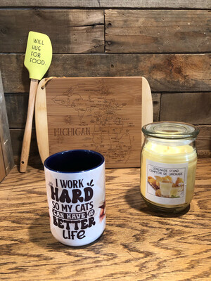 I Work Hard So My Cat 15 oz Coffee Mug