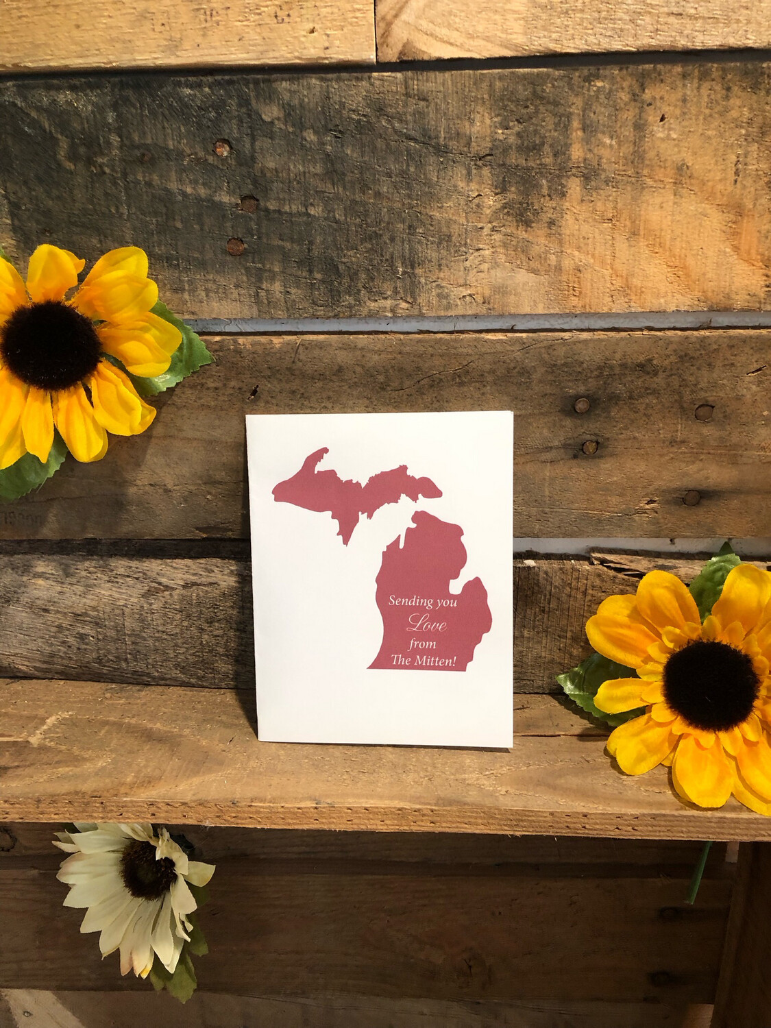 Sending You Love From The Mitten - Burgundy