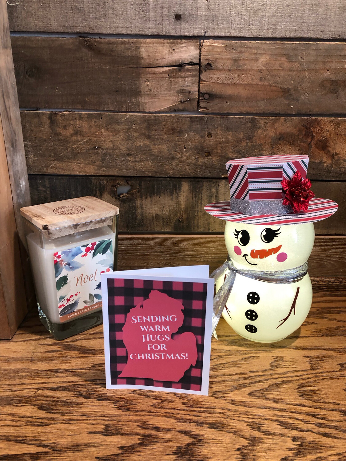 Sending Warm Hugs For Christmas - Plaid