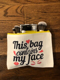 This bag contains canvas make up bag