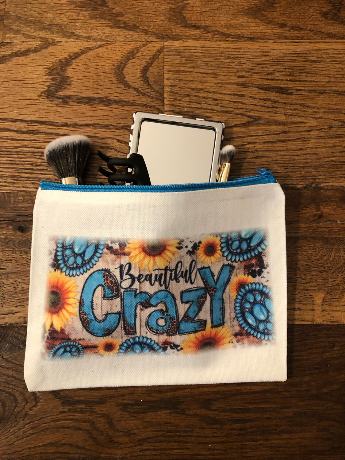 Beautiful, crazy canvas make up bag