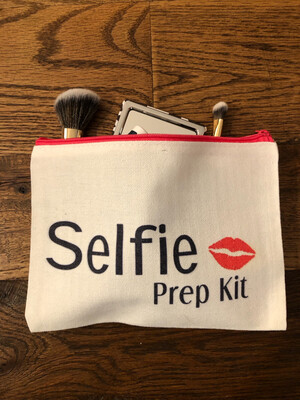 Selfie prep kit canvas make up bag