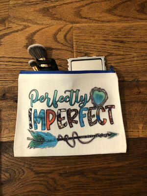 Perfectly imperfect canvas make up bag