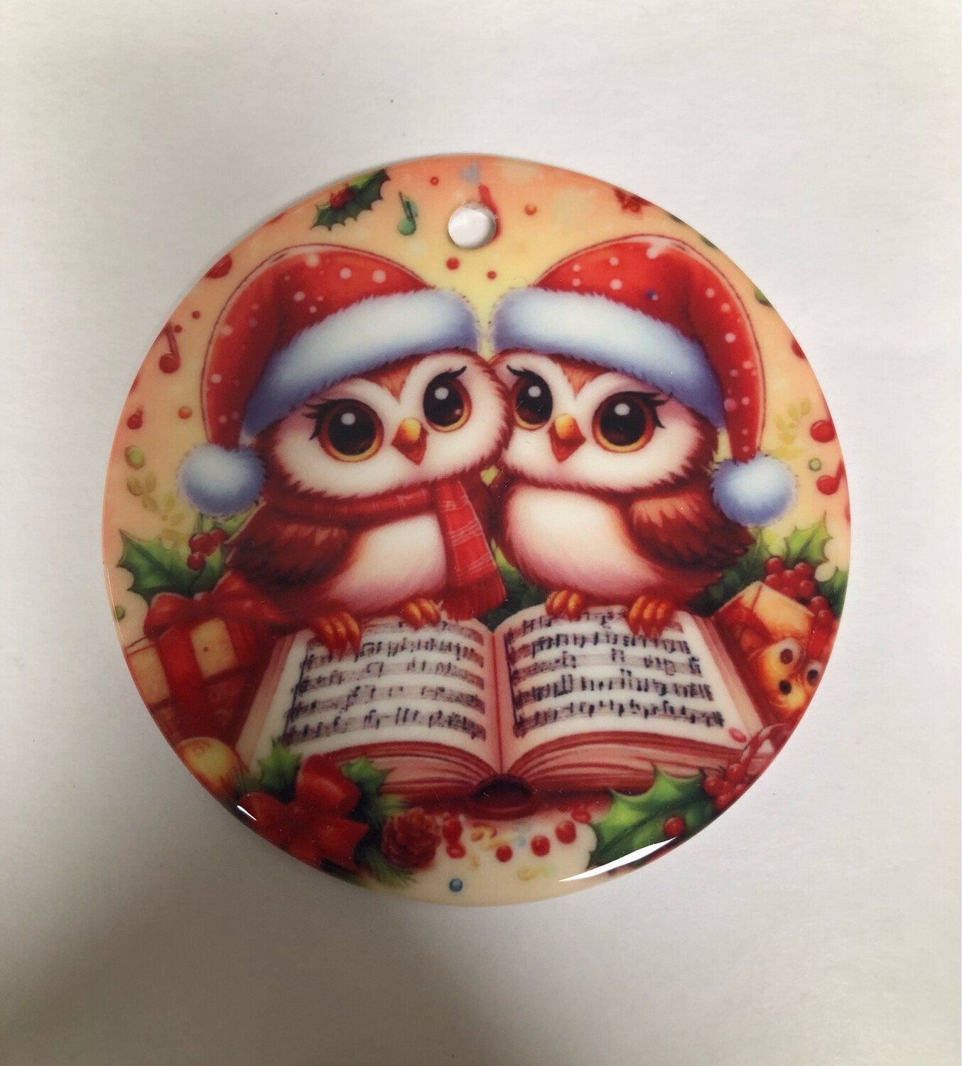 Christmas Birds Ceramic Ornament