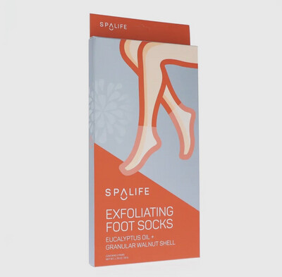 Spa Life - Exfoliating Foot Socks - Eucalyptus Oil 2 Pairs