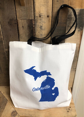 Ortonville Canvas Tote Bag - Blue