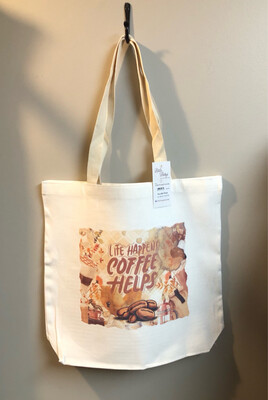 Coffee Helps Canvas Tote Bag