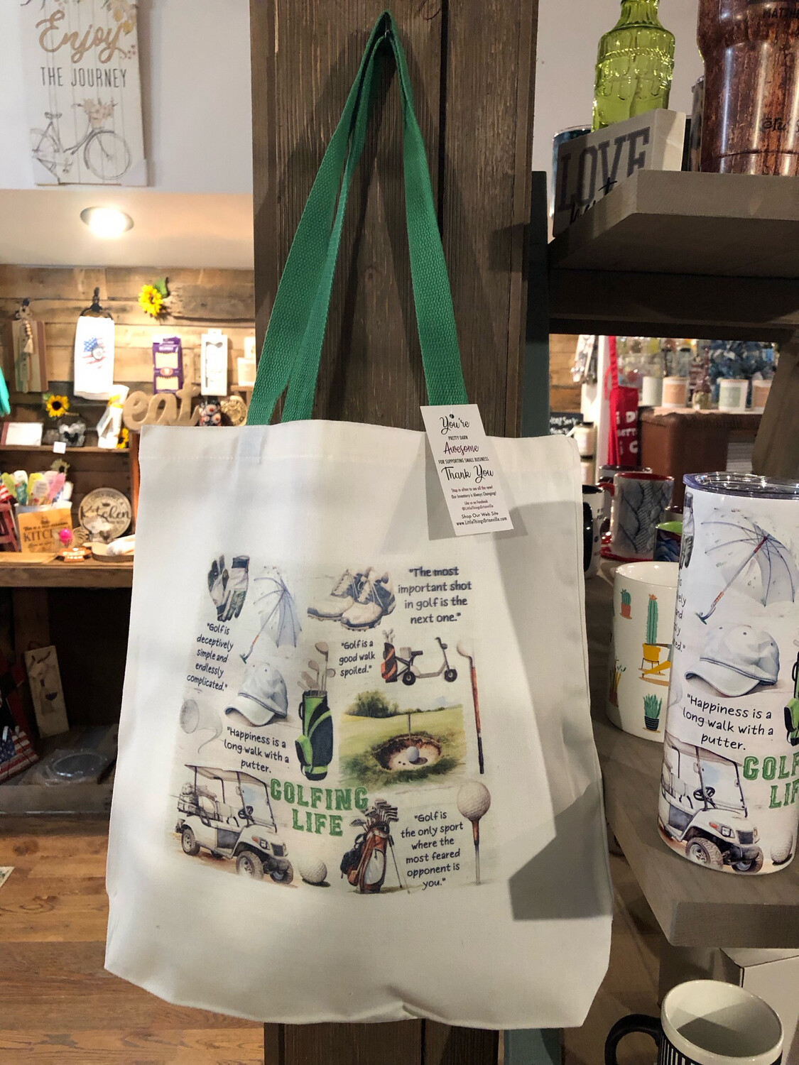 Golfing Life Canvas Tote Bag