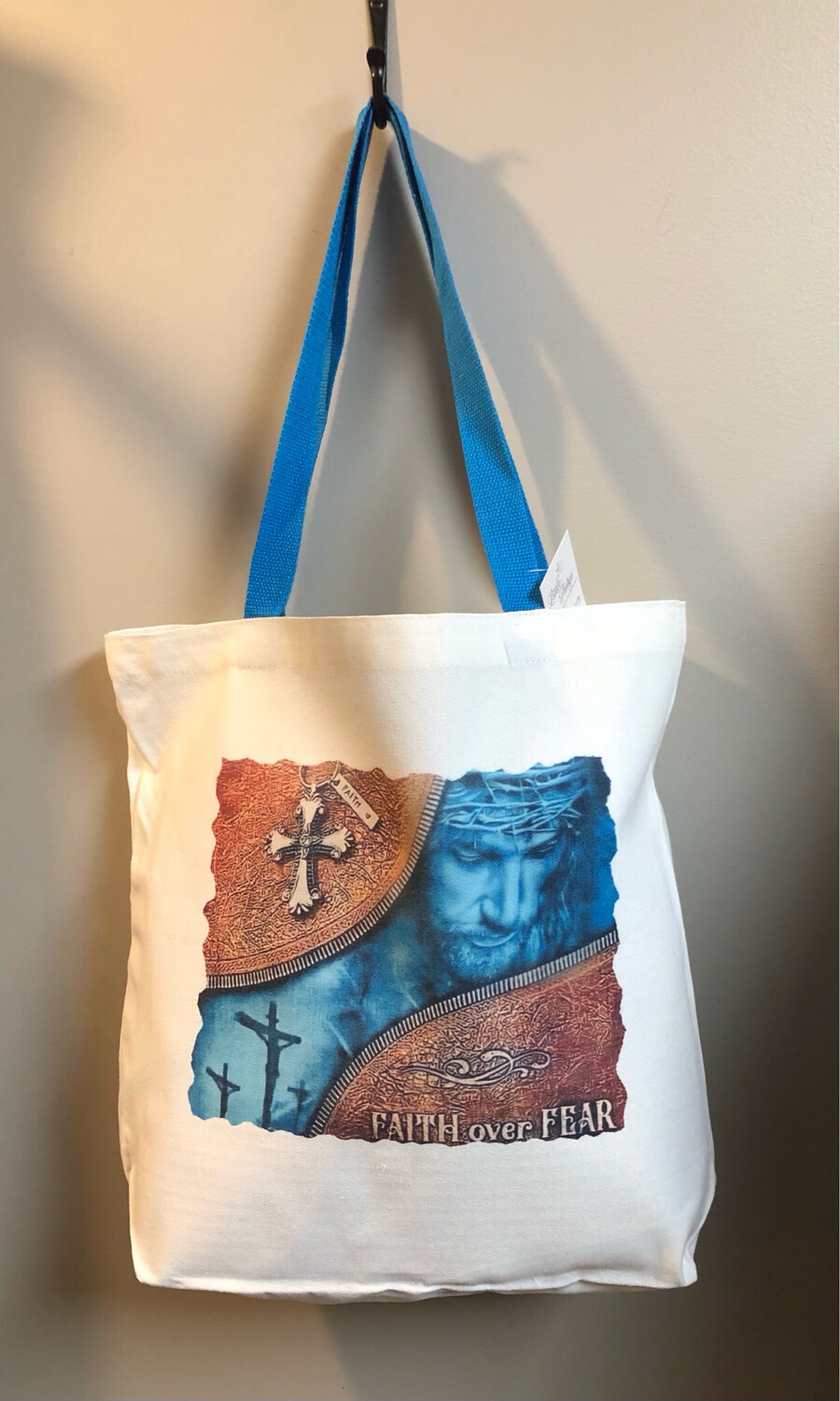 Faith Over Fear Canvas Tote Bag