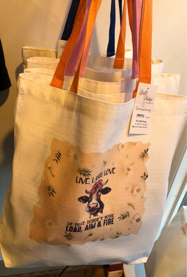 Live, Laugh &amp; Love Canvas Tote Bag
