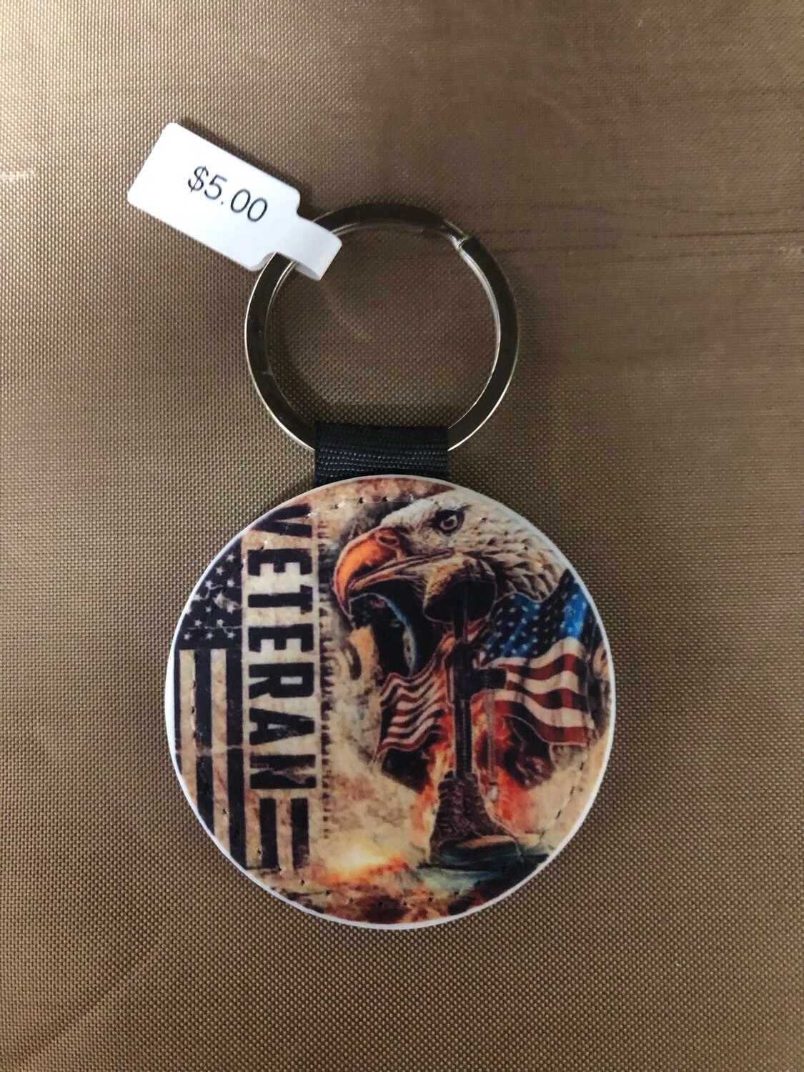 Round Keychain - Veteran