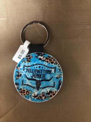 Round Keychain - Yellowstone Junkie