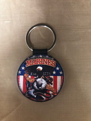 Round Keychain - Marines