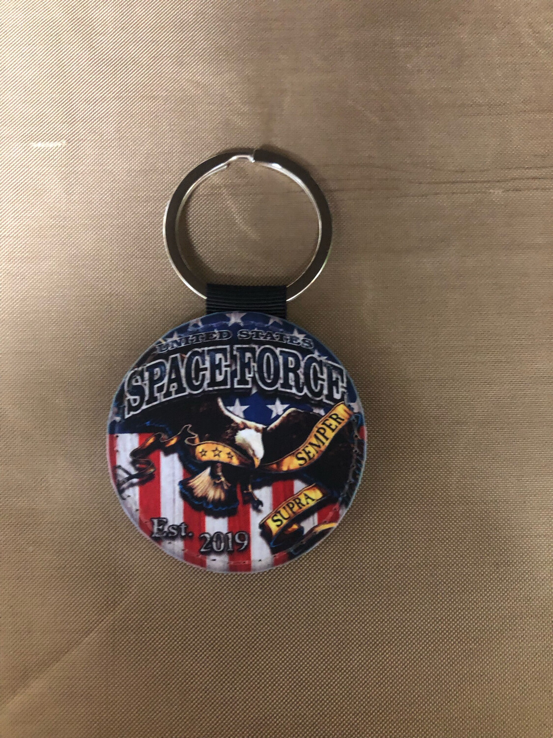 Round Keychain - Space Force