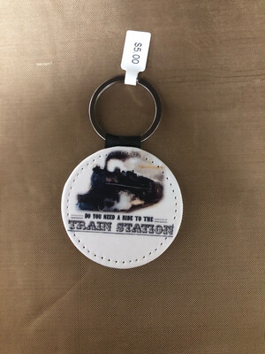 Round Keychain - Yellowstone Train Station