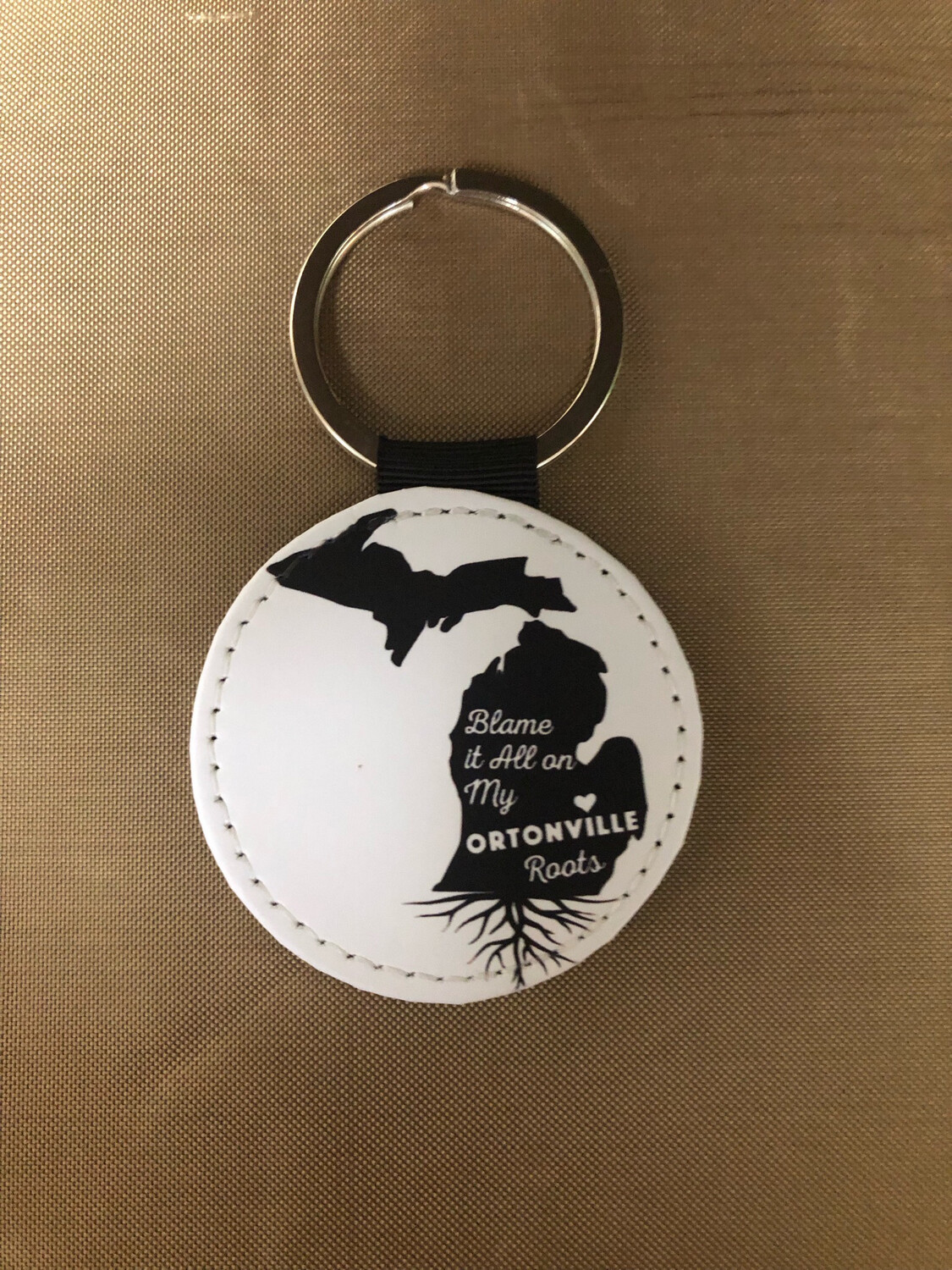 Round Keychain - Blame It On My Ortonville Roots
