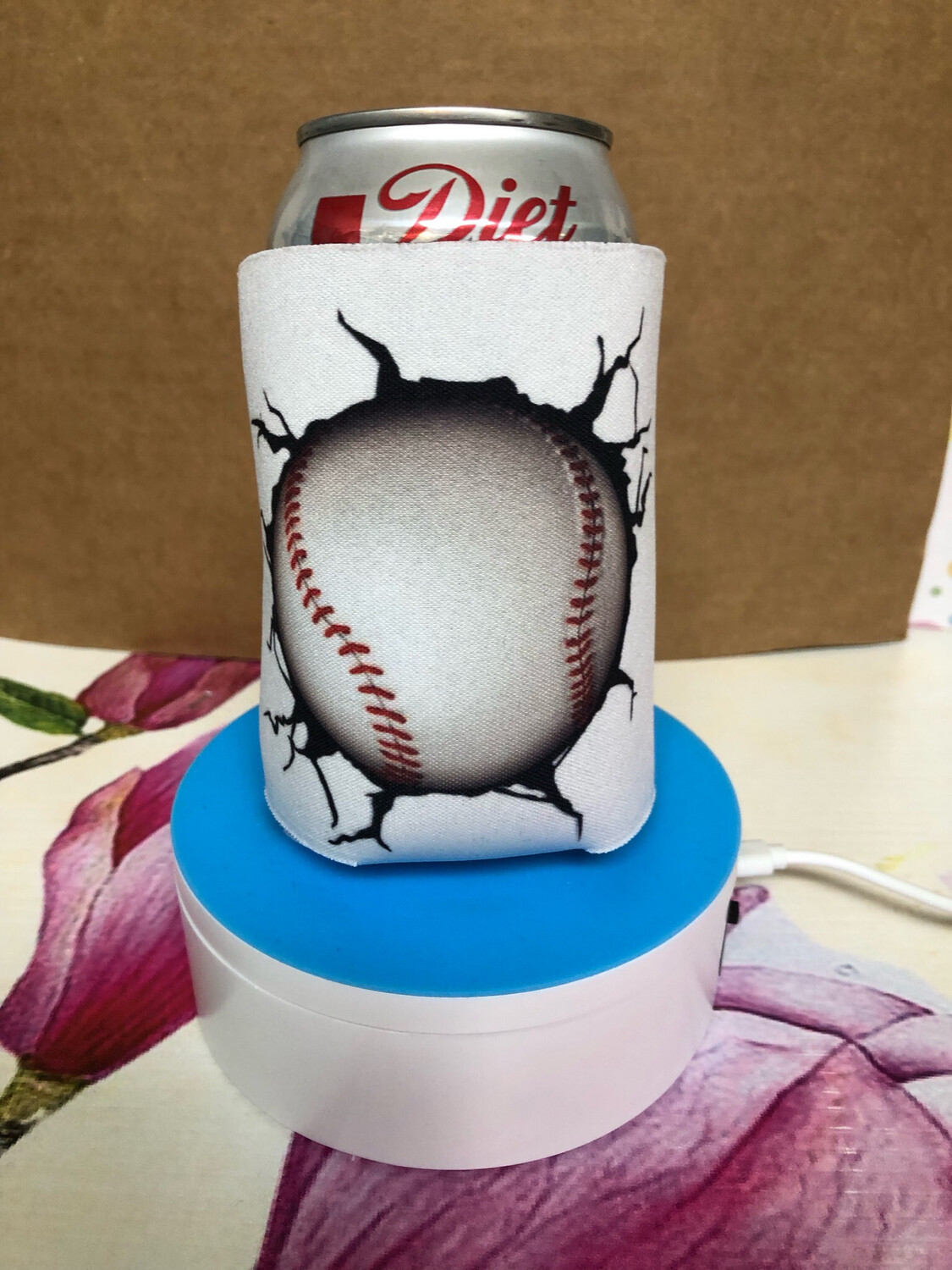 Baseball Cracked Wall Koozies