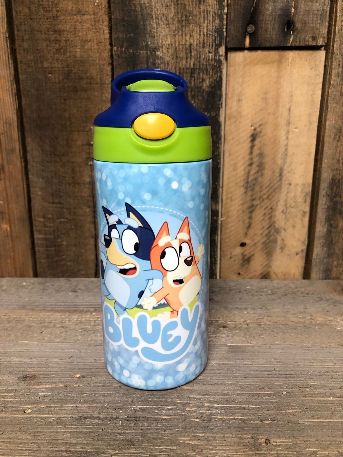 Bluey With Paw Prints 12 oz Tumbler