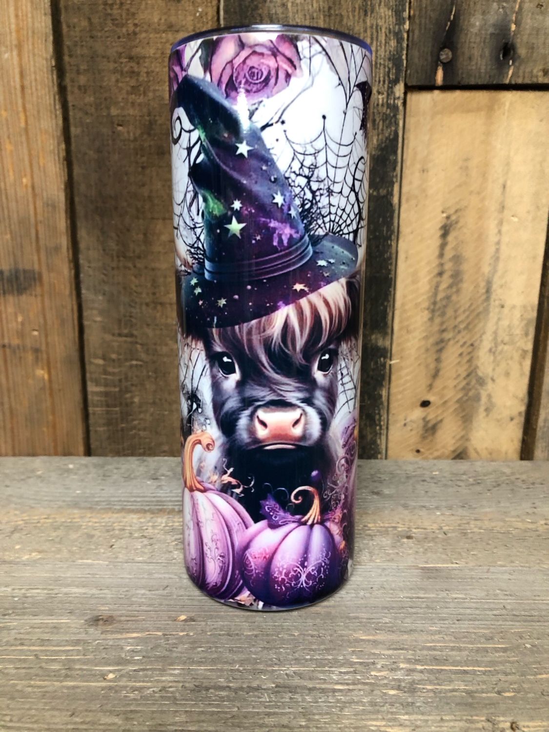 Cow With Witch Hat Tumbler