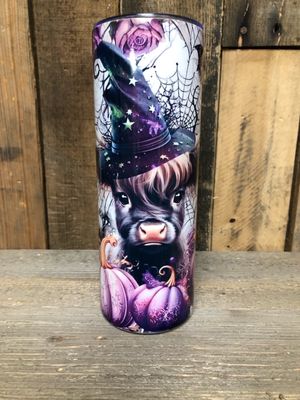 Cow With Witch Hat Tumbler