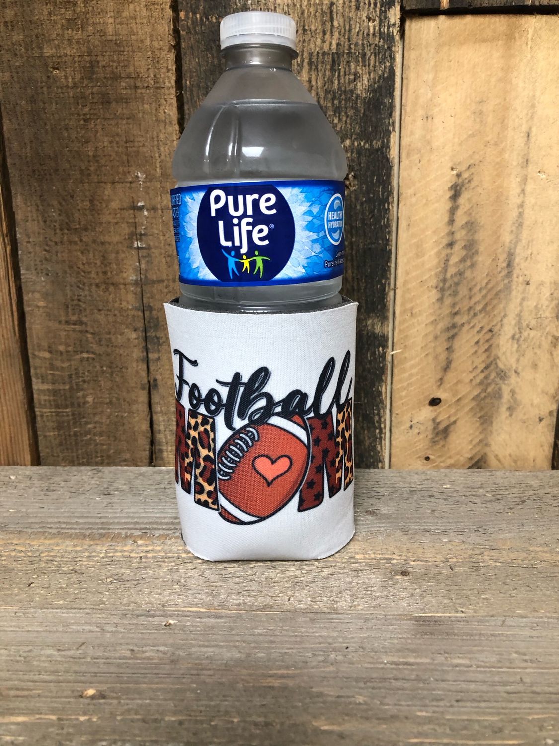 Football Mom 12 oz Koozie