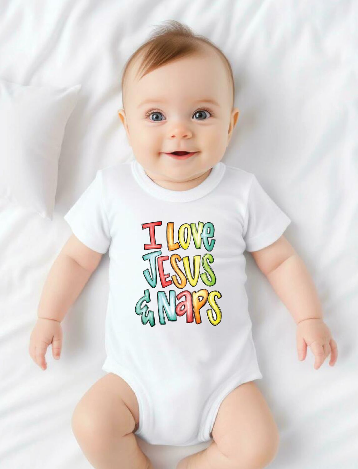 I Love Jesus &amp; Naps Onesie