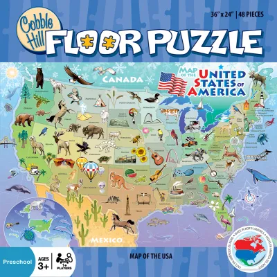 Map of the USA 36pc floor puzzle
