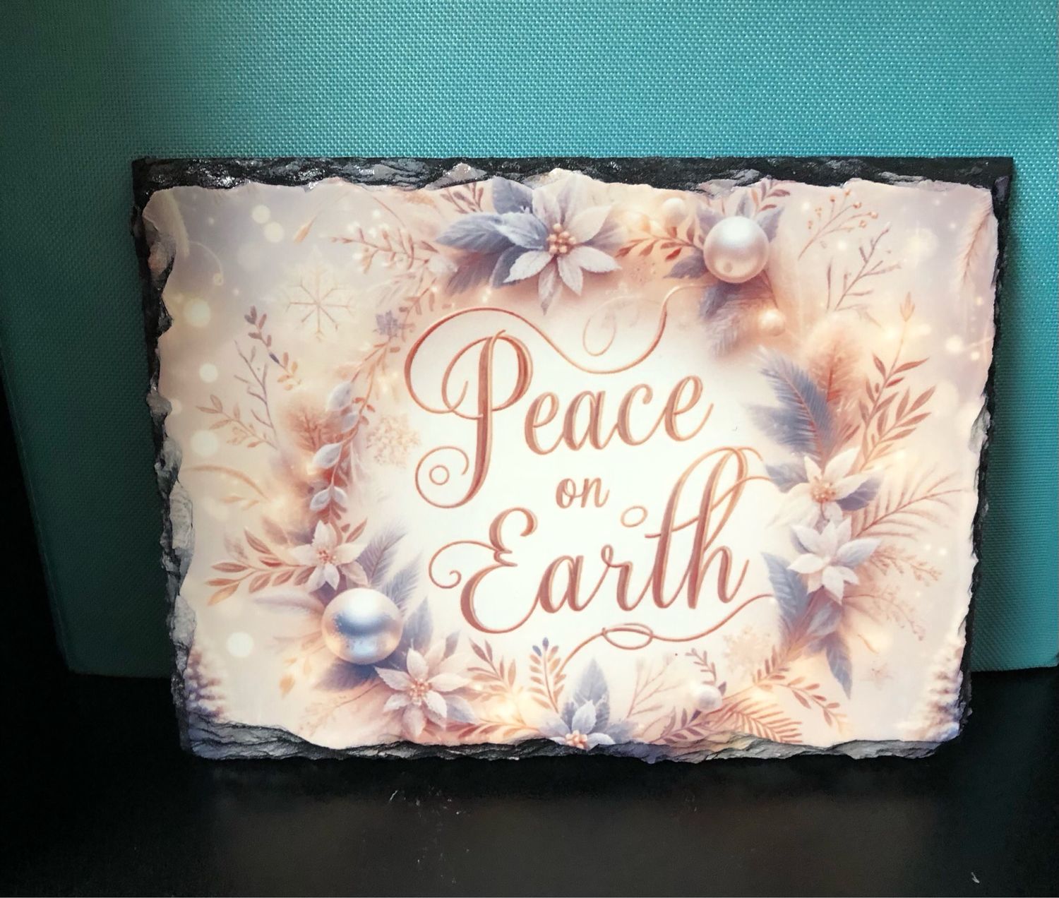 5” x 7” Slate Peace On Earth