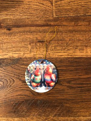 3” Ceramic Ornament Sweater Chickens