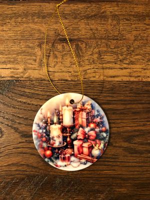 3” Ceramic Ornament Candles &amp; Presents