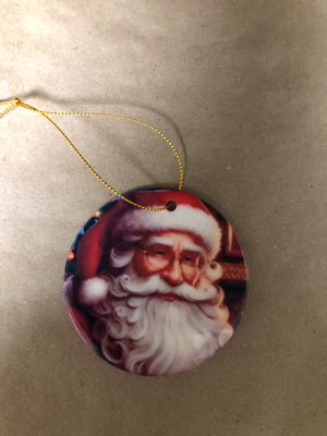 3” Ceramic Ornament Santa Claus #2