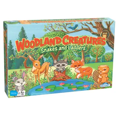 Outset Games and Cobble Hill Puzzles - Woodland Creatures Snakes and Ladders Board Game