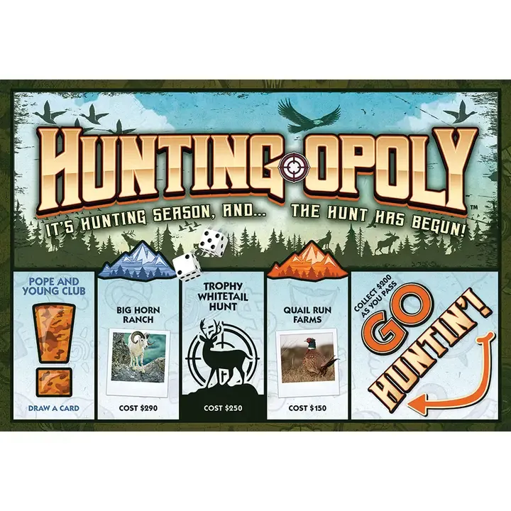 Outset Games and Cobble Hill Puzzles - Hunting-Opoly (new design) Board Game