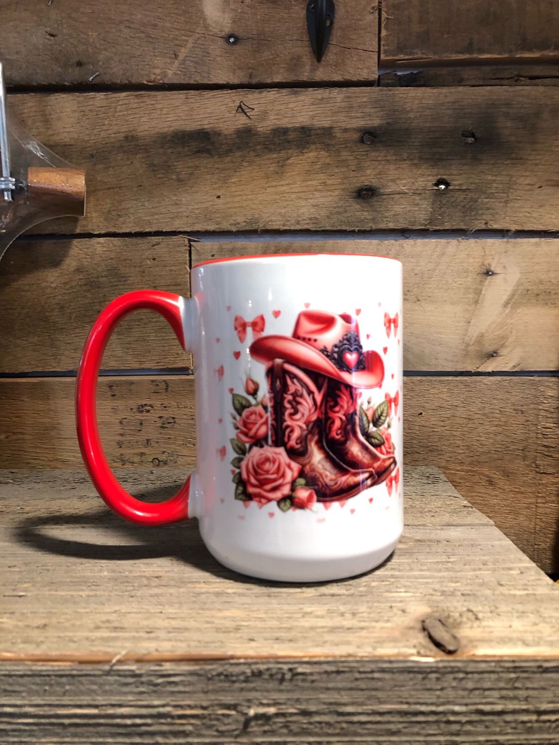 Pink Hat &amp; Boots - 15 oz Ceramic Mug