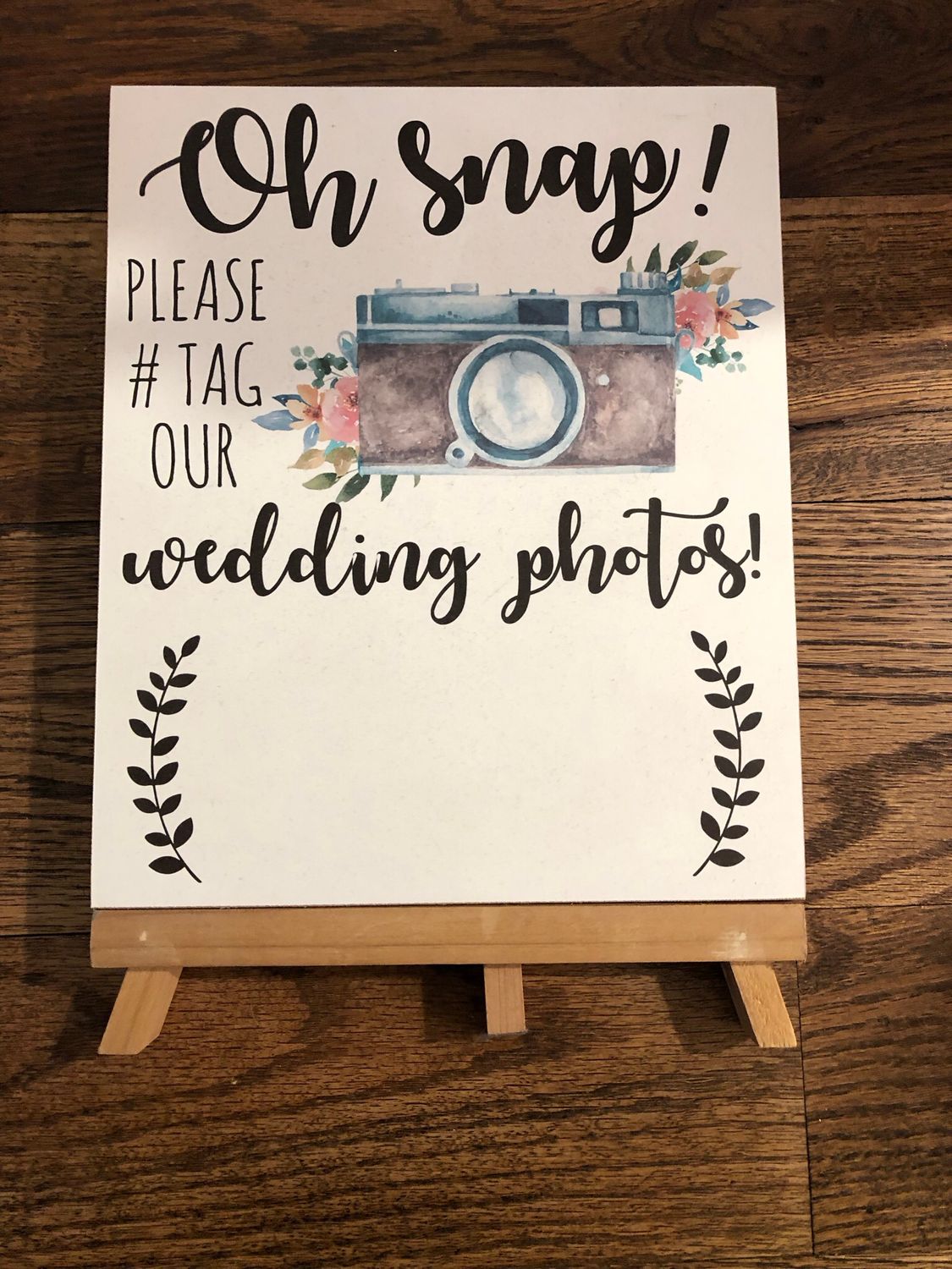 Young&#39;s - Wood Wedding hashtag Tabletop Sign